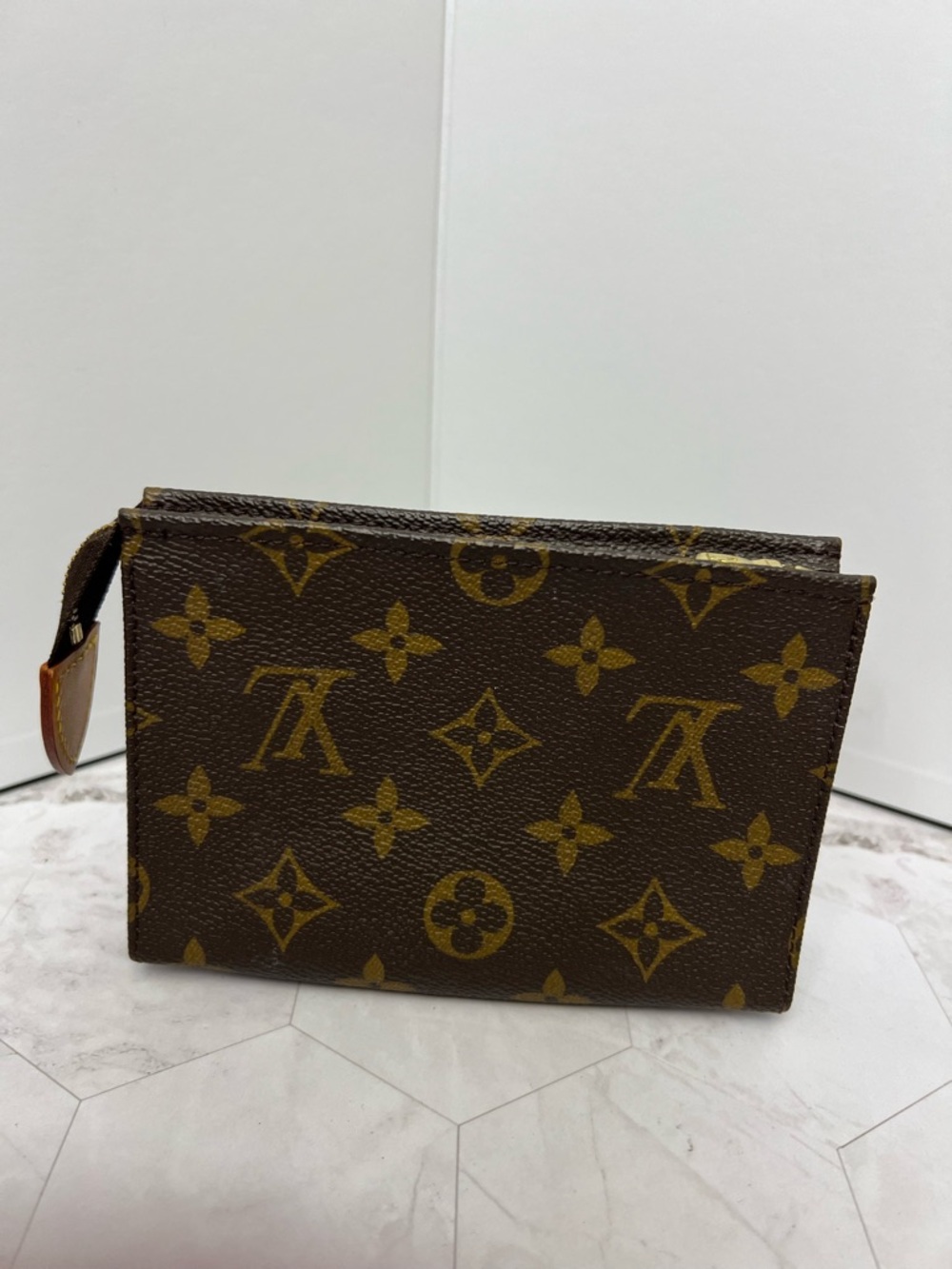 Vintage Louis Vuitton Monogram Canvas Toiletry Pouch Brown and Gold - Picture 2 of 8